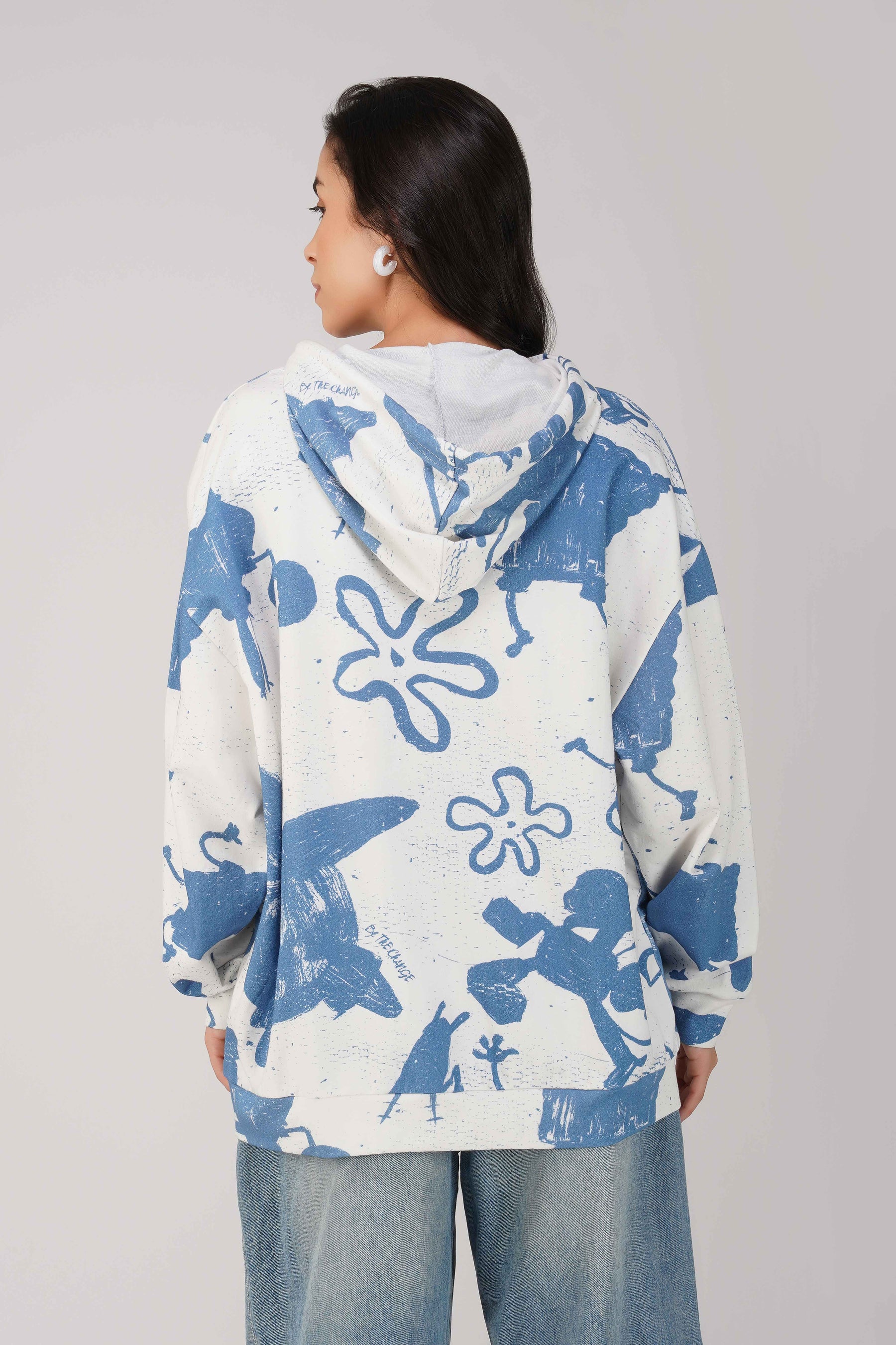 SpongeBob: Be the Change Printed Oversized Hoodie