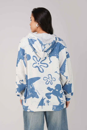 SpongeBob: Be the Change Printed Oversized Hoodie