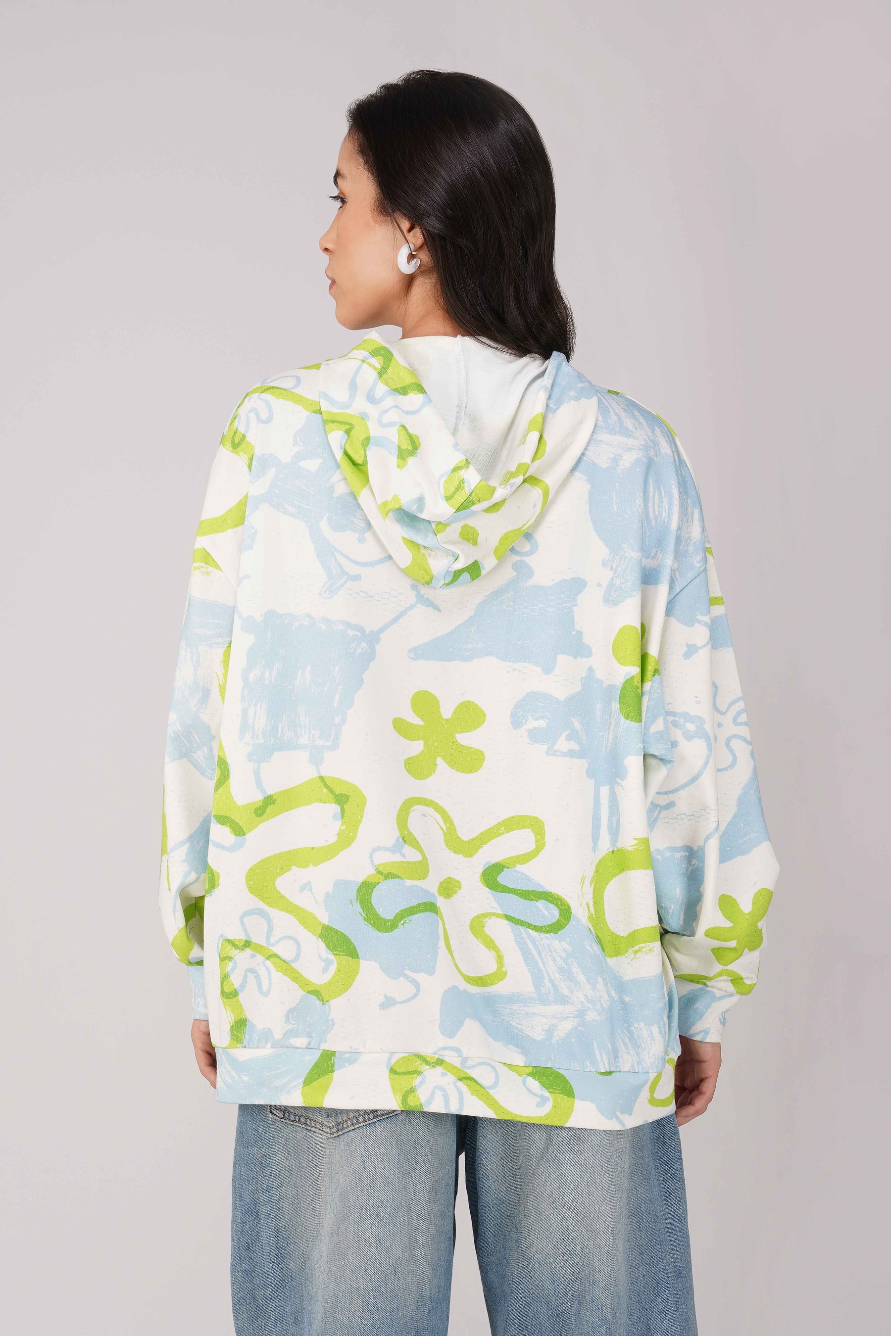 Spongebob Printed Oversized Hoodie