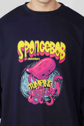 SpongeBob: Jumping Jellyfish Oversized Men's Sweatshirt