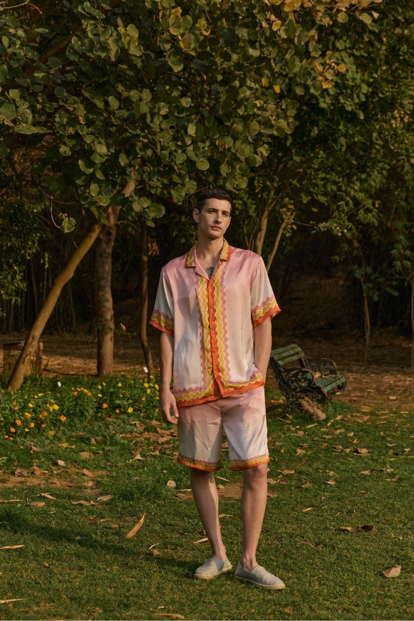 Men's Ombre Printed Co-ord set