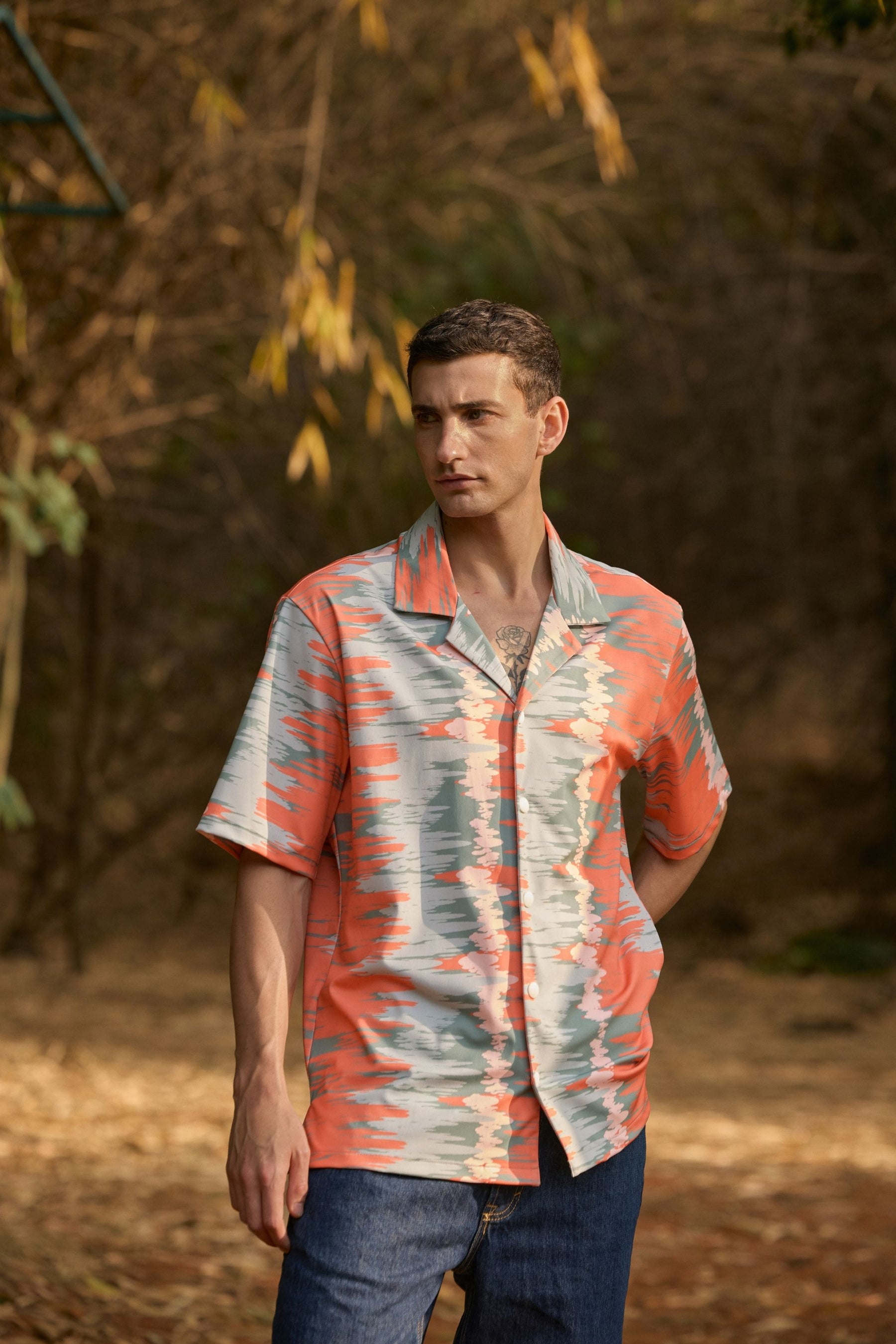 Men's Abstract Print  Shirt