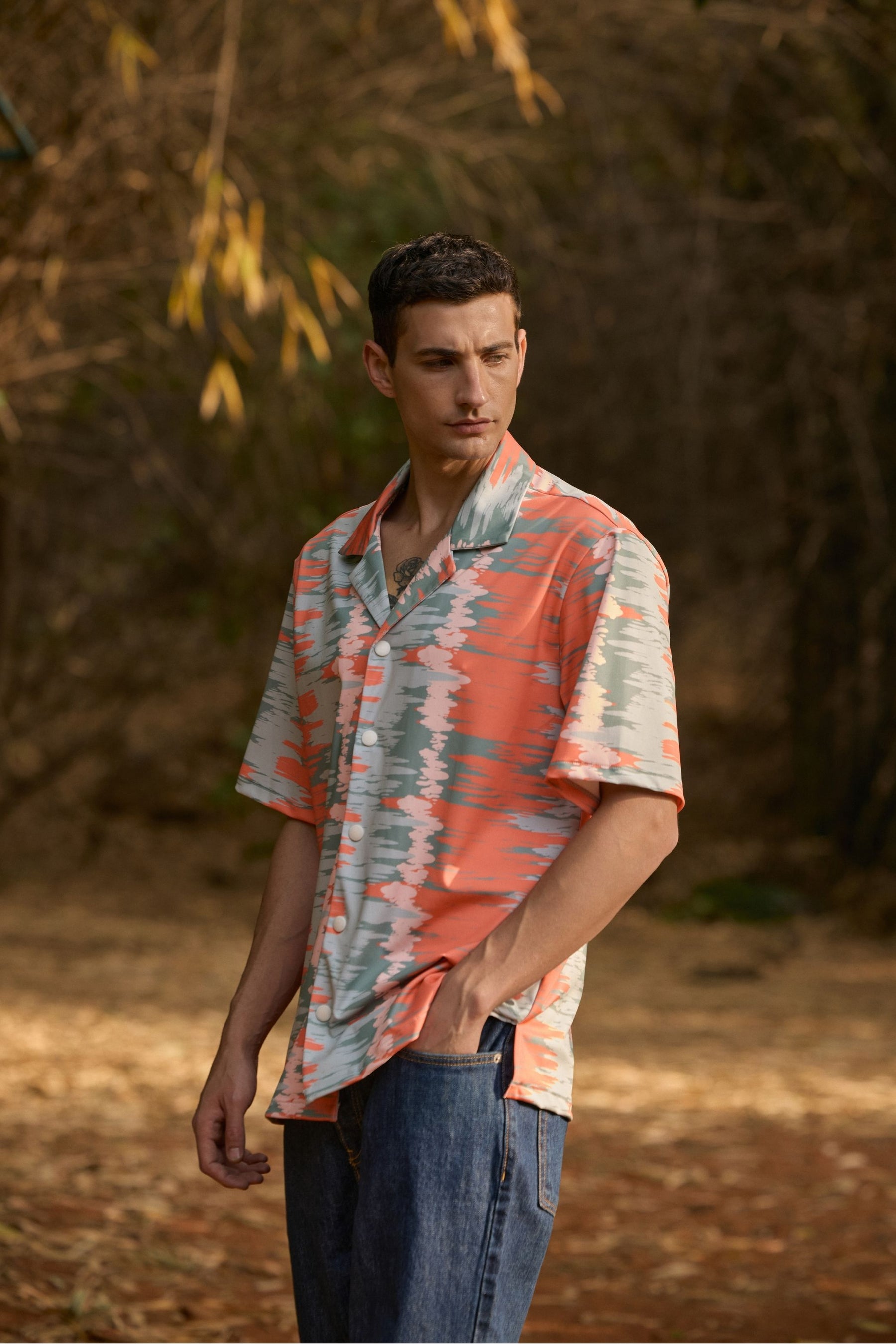 Men's Abstract Print  Shirt