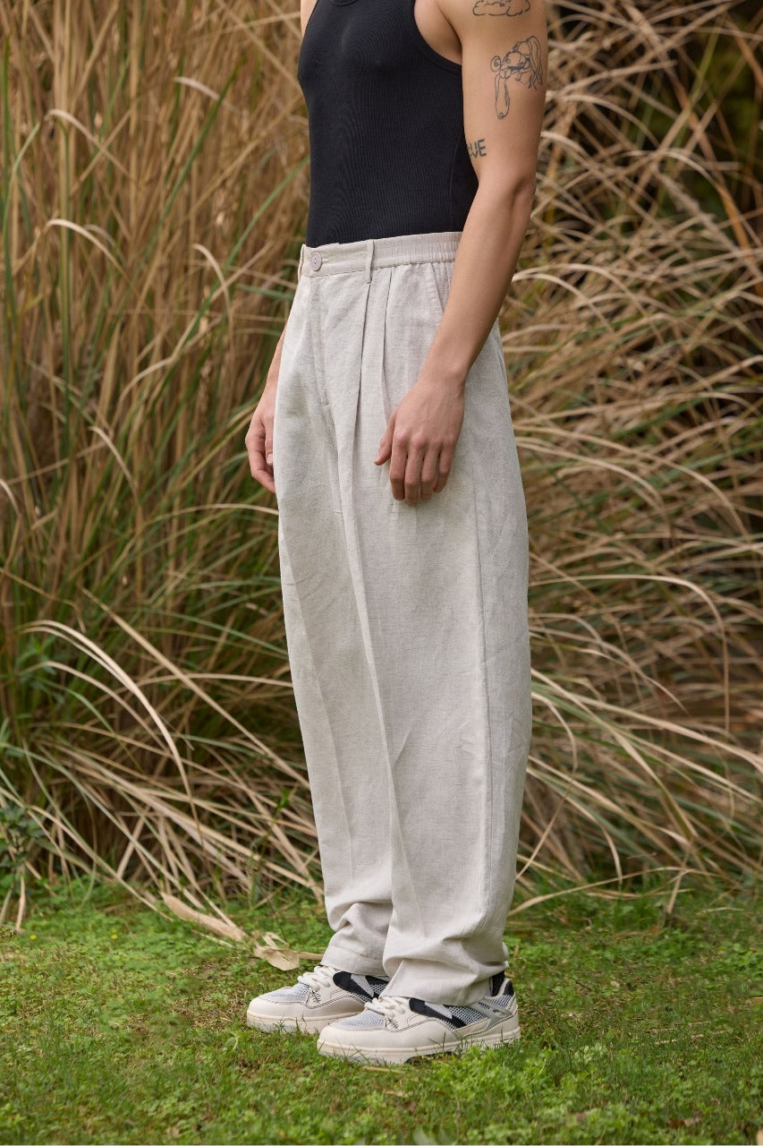 Men’s Relaxed-Fit Linen Trousers