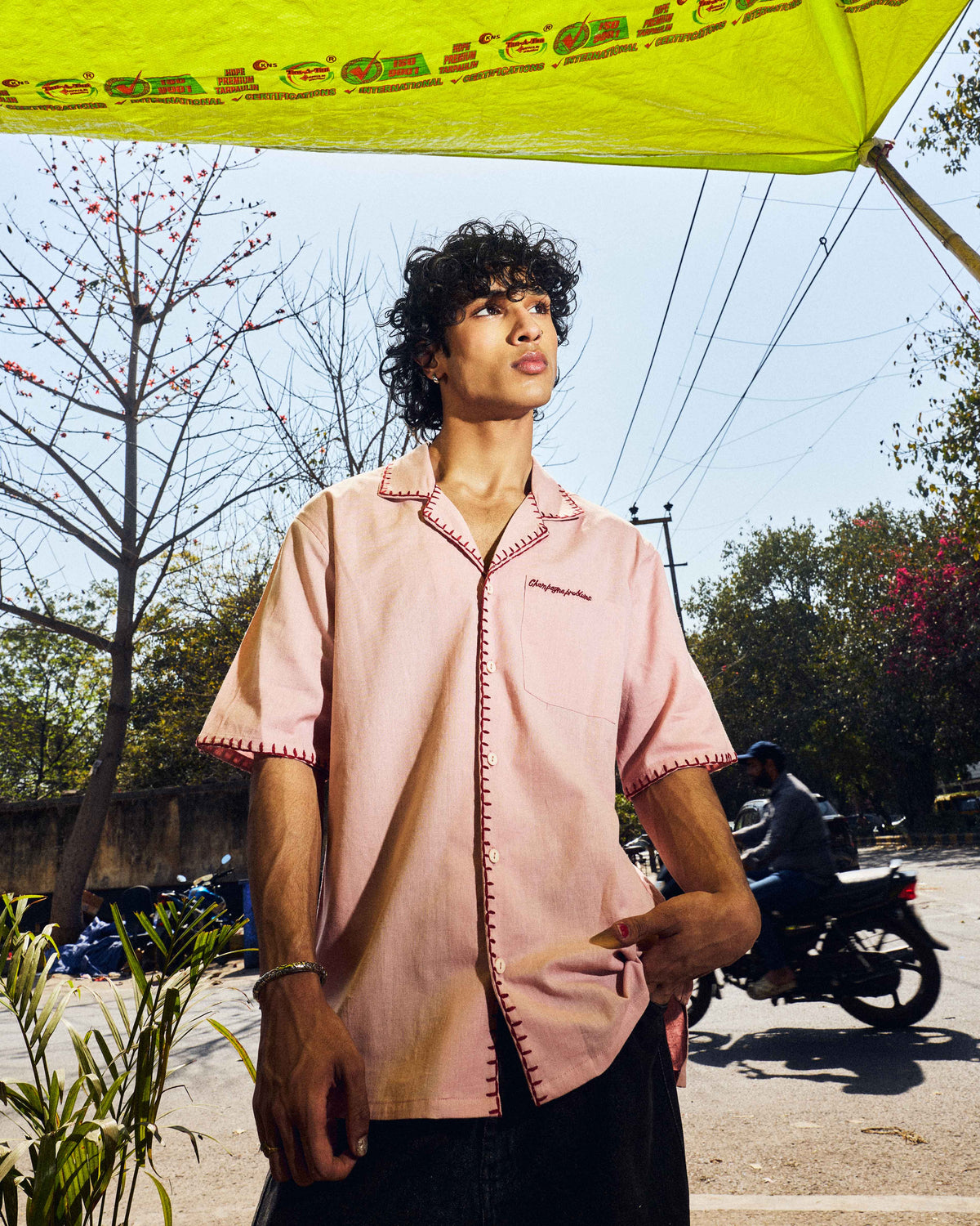 Tuscan Picnic Embroidered Cuban Shirt