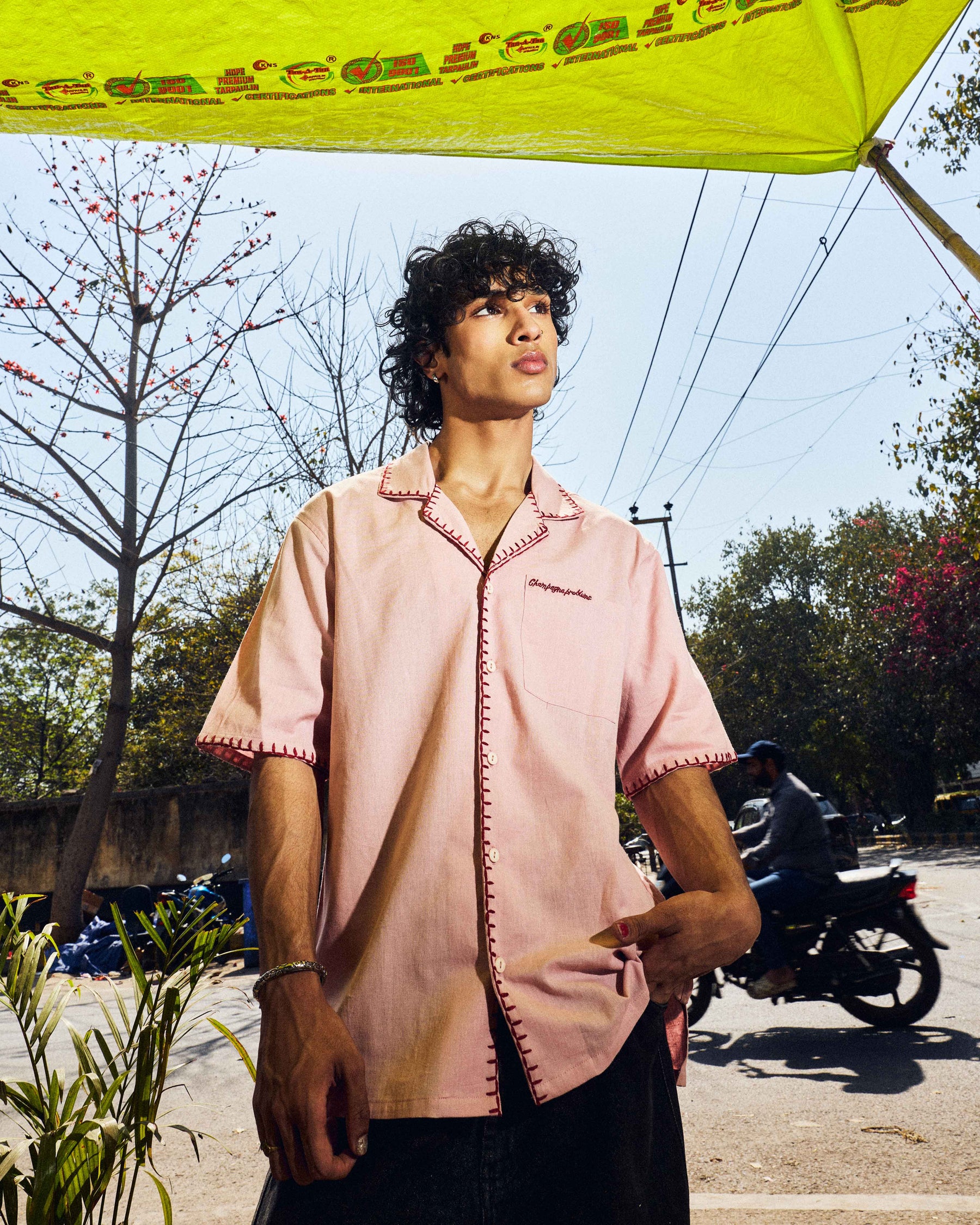 Tuscan Picnic Embroidered Cuban Shirt