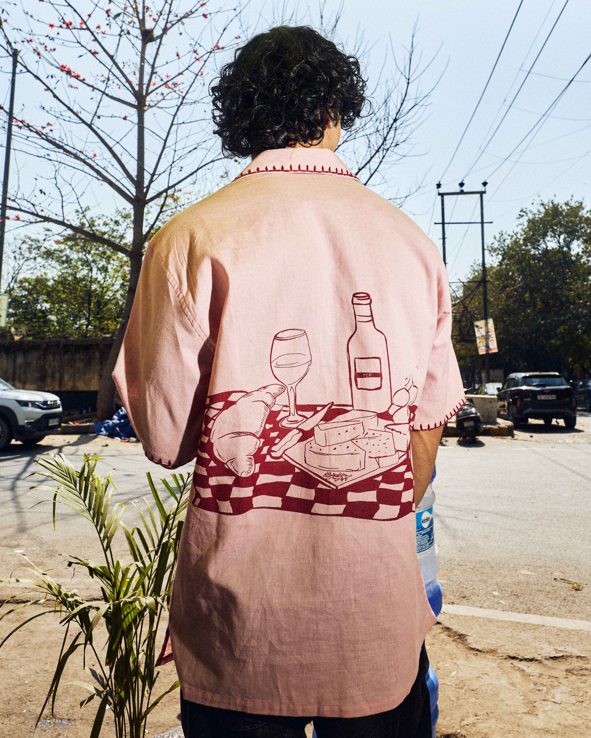 Tuscan Picnic Embroidered Cuban Shirt