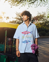 Azure Reef Striped Resort Shirt