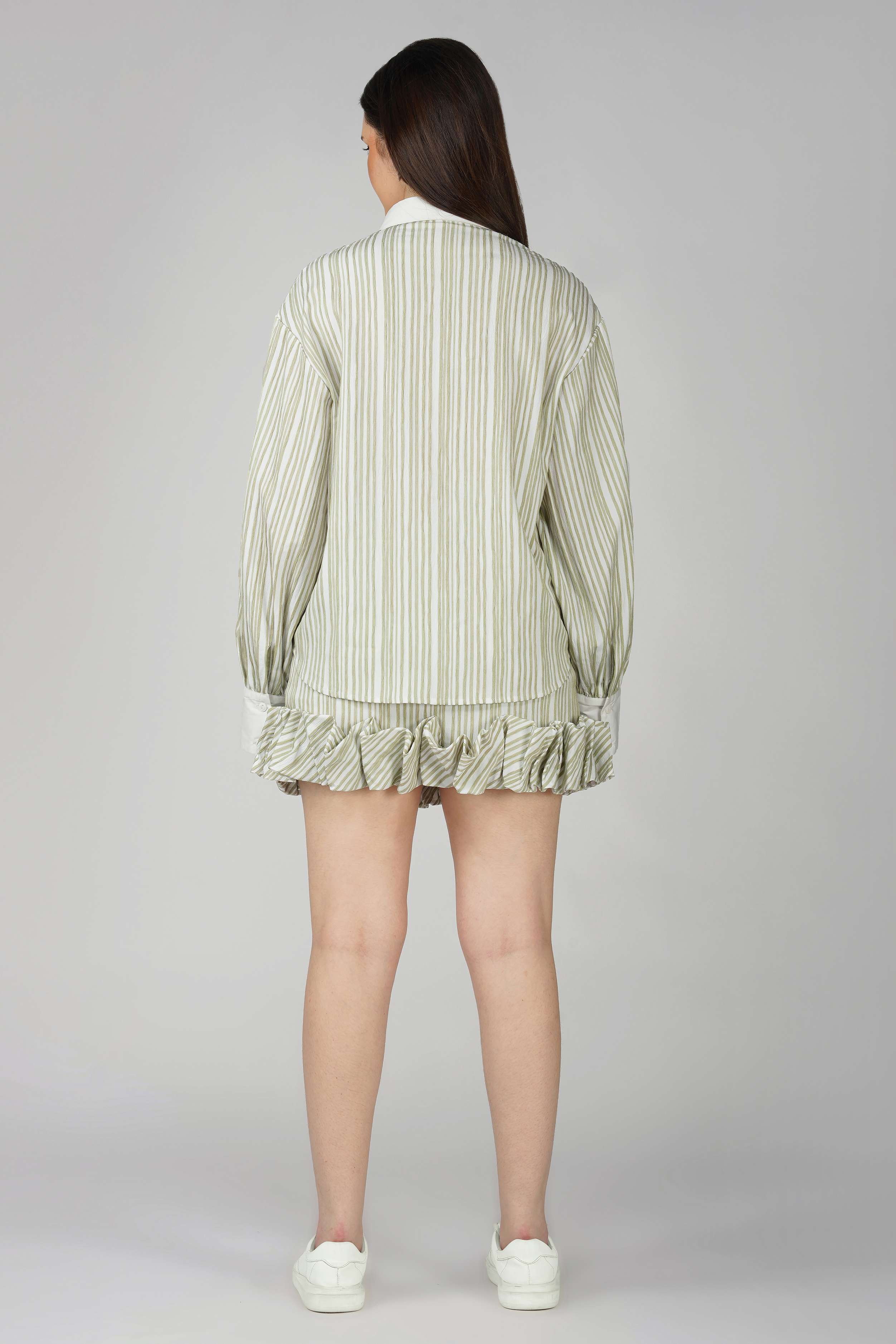Green Striped Shirt