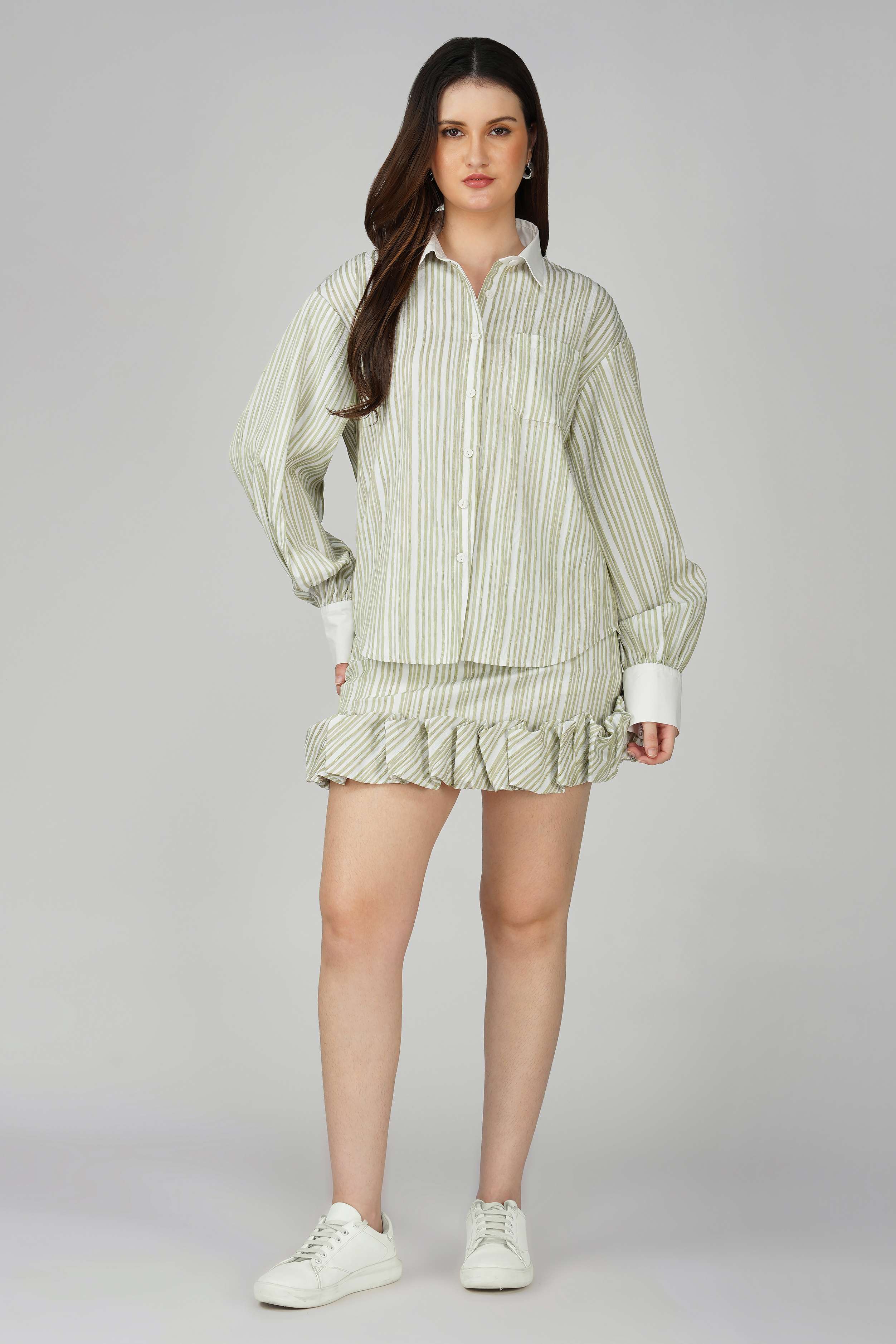 Green Striped Shirt