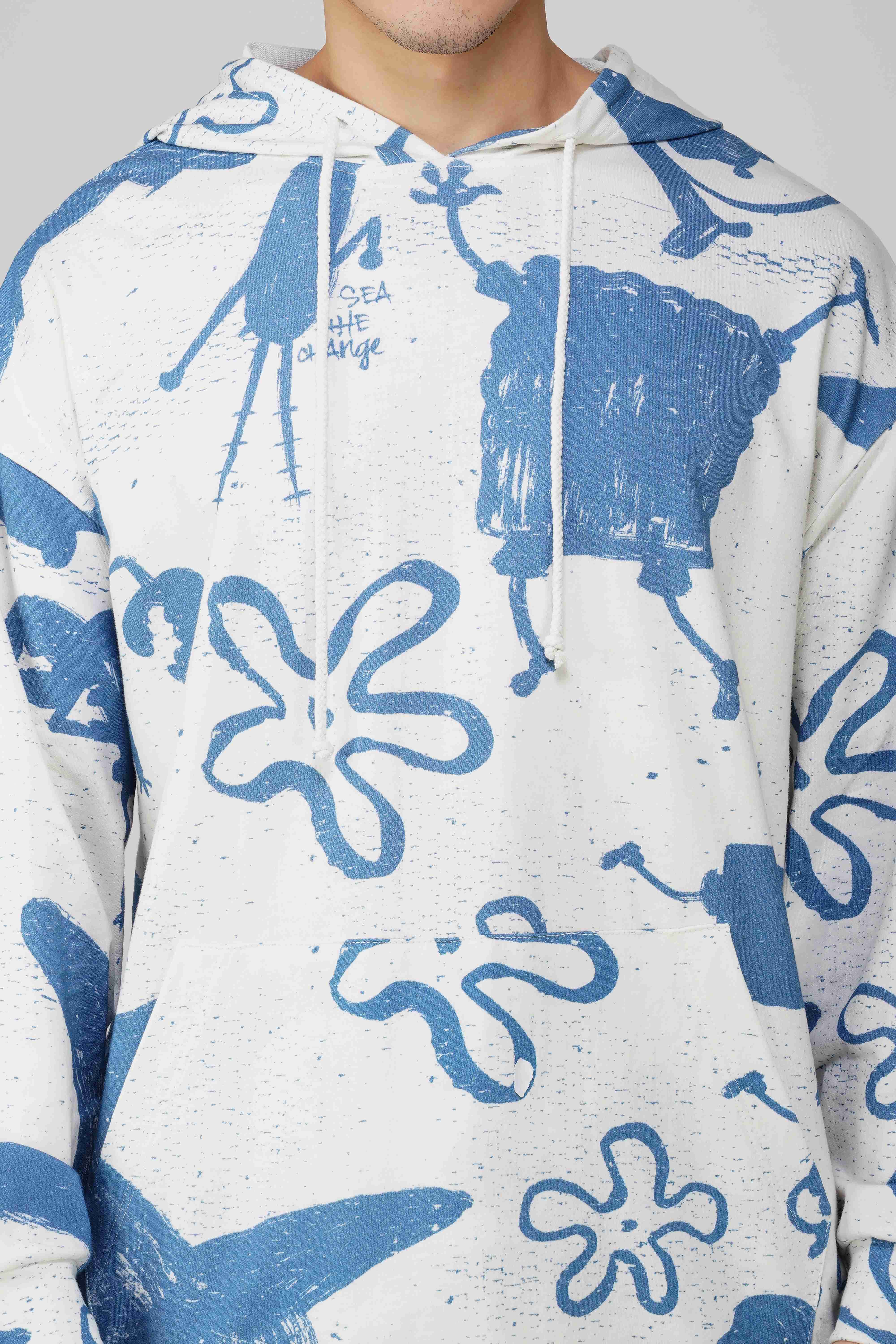 SpongeBob: Be the Change Printed Oversized Hoodie