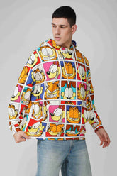 Garfield: Expressions Collage Printed Oversized Men's Hoodie