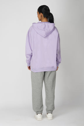 Emily In Paris: Printed Oversized Hoodie-Lavender