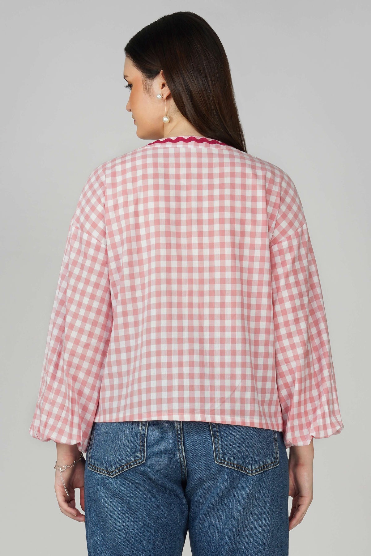 Heart Applique Shirt Top Baby Pink