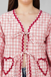 Heart Applique Shirt Top Baby Pink