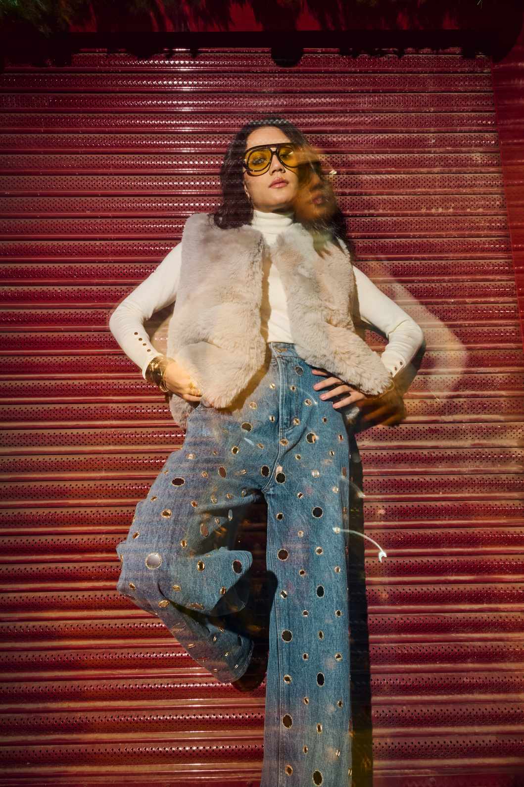 Luxe Light Grey Faux Fur Vest