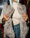 Luxe Light Grey Faux Fur Vest
