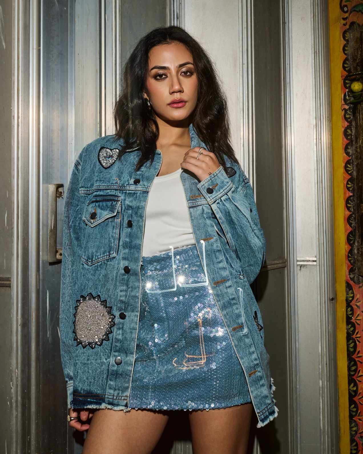 Blue Denim Astro Embroidered Jacket