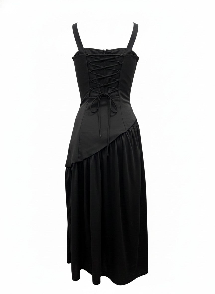 Black Sleeveless Slit Maxi Dress