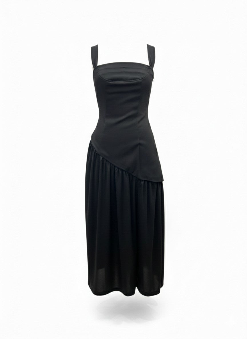 Black Sleeveless Slit Maxi Dress