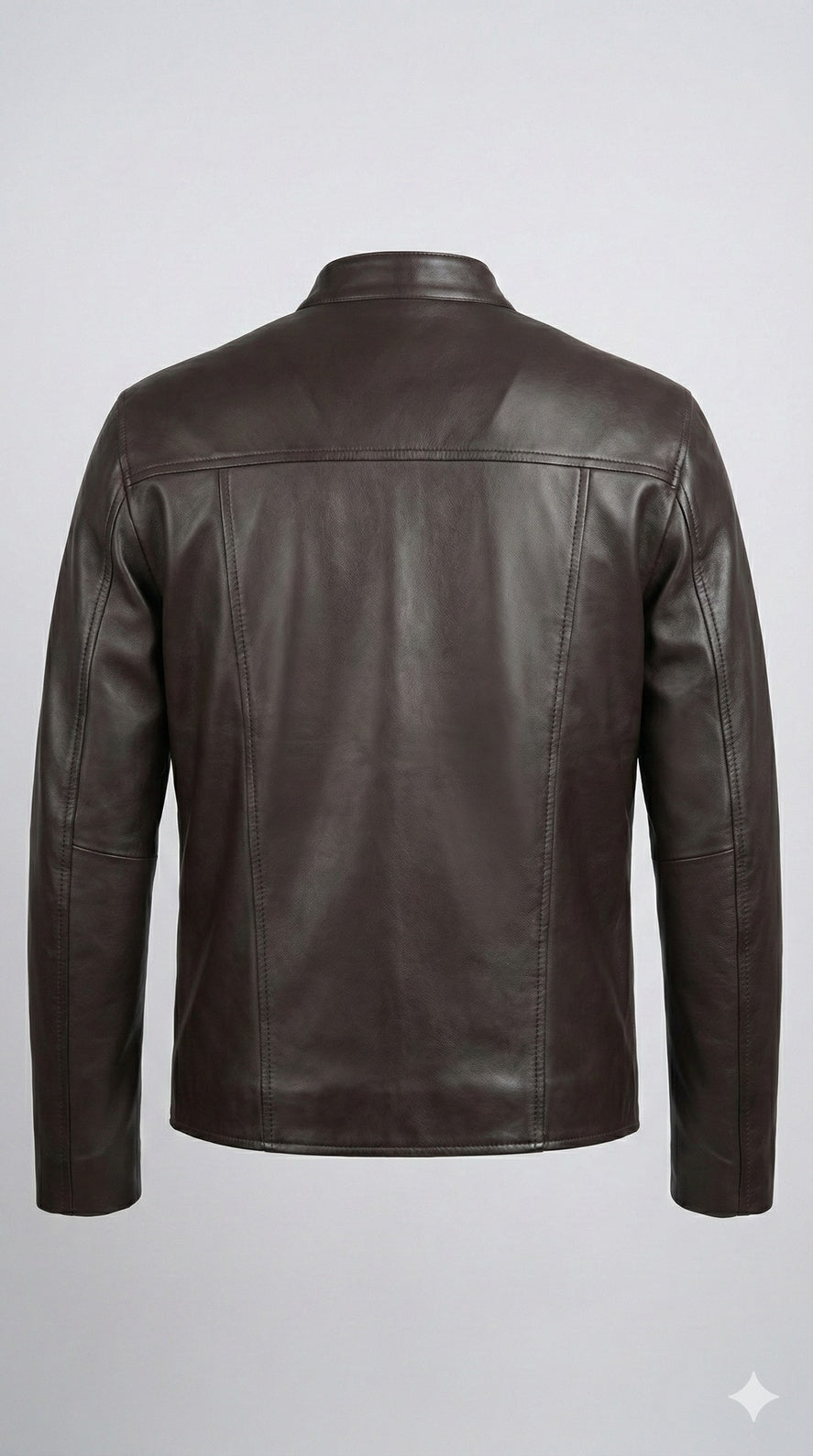 Men’s Brown Faux Leather Biker Jacket