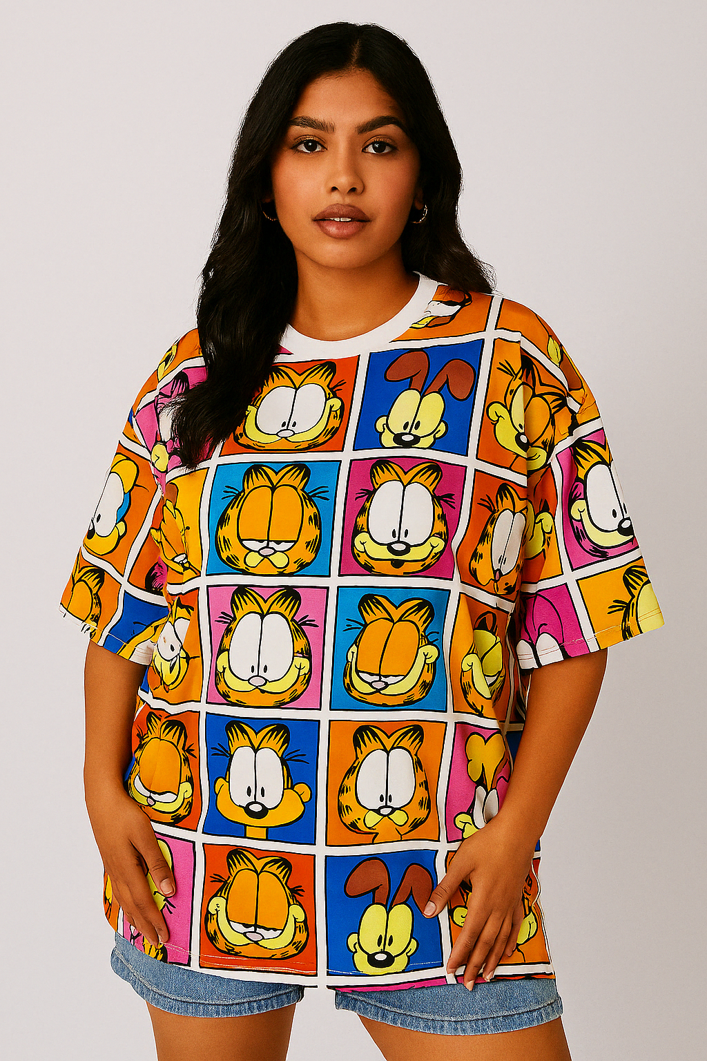 Garfield Comic Panel Oversized T-Shirt