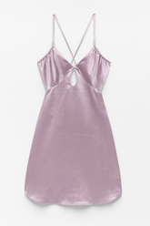 Pink Cutout Satin Mini Dress