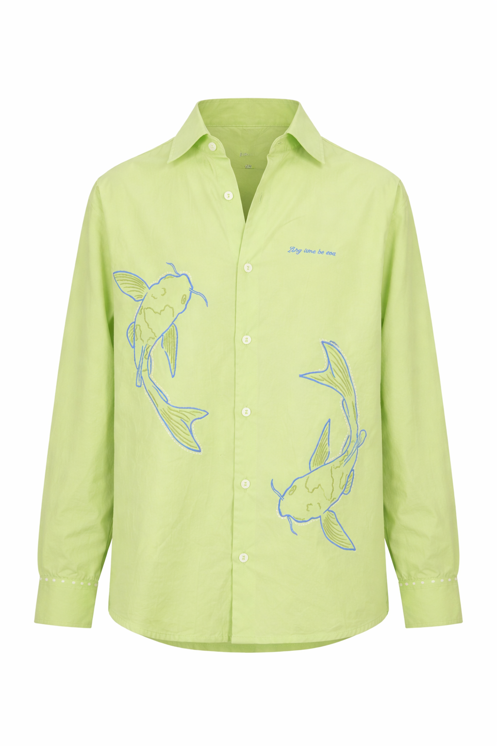 Koi Serenity Embroidered Shirt