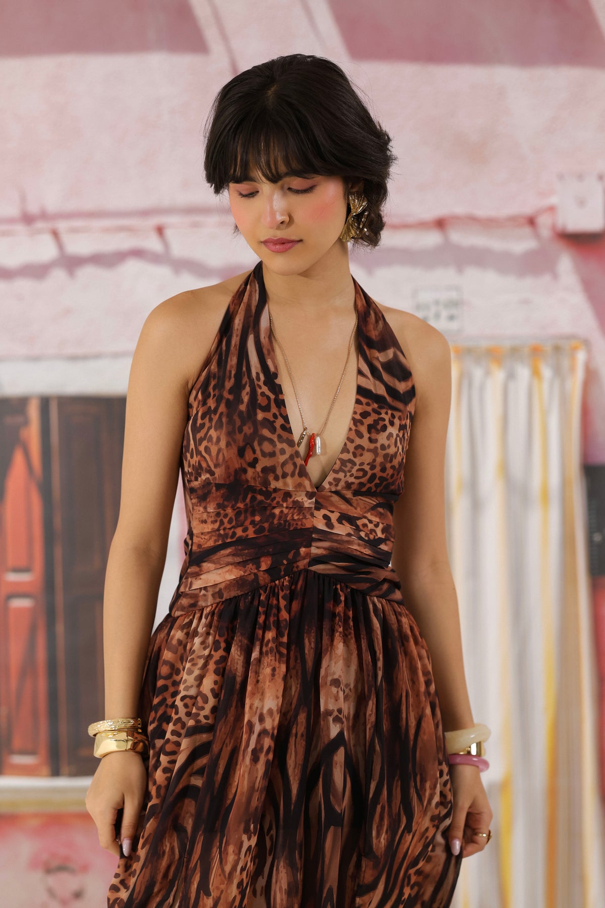 Wild Muse Halter Dress