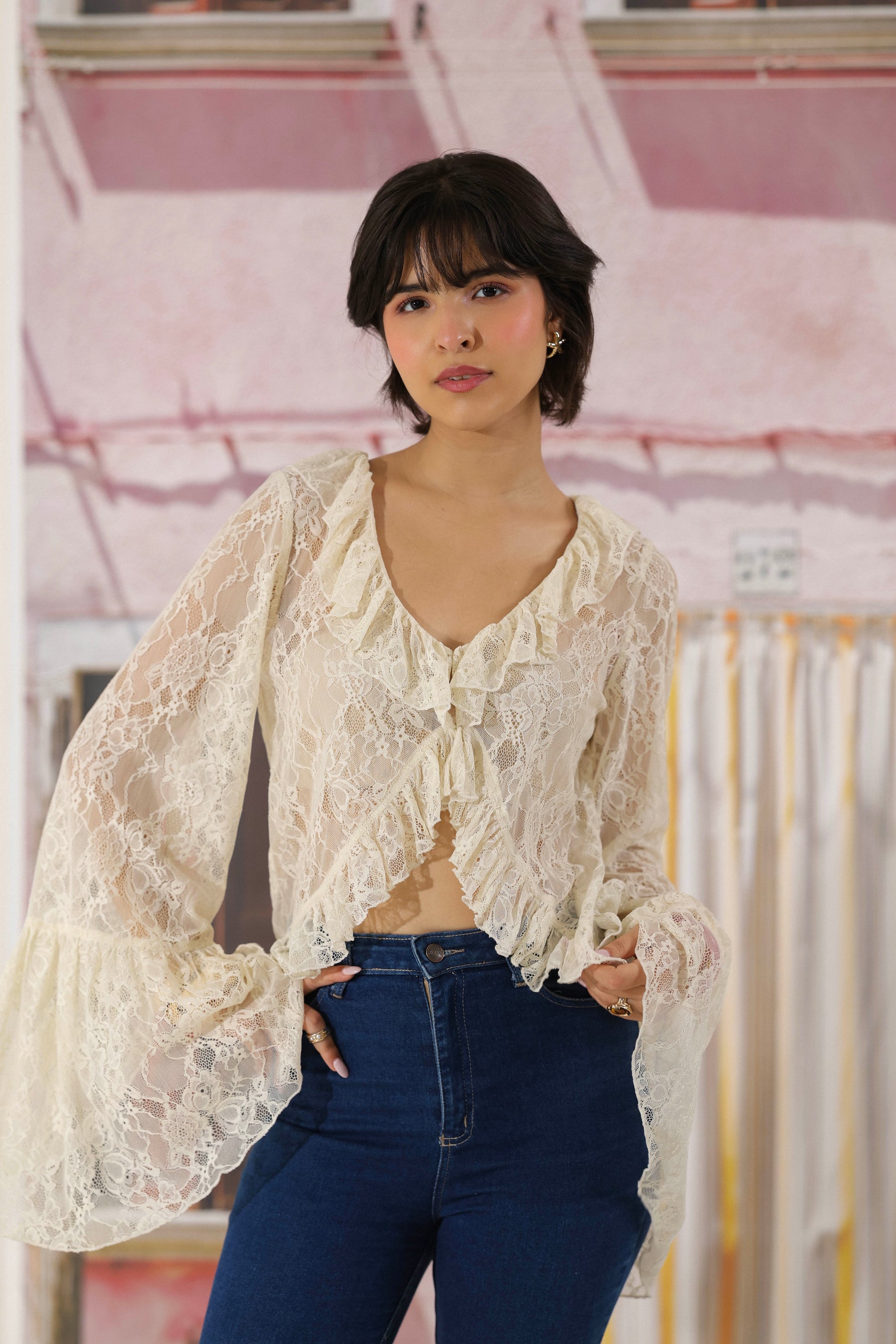 Vintage Veil Lace Top