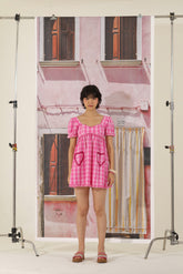 Candy Crush Check Mini Dress