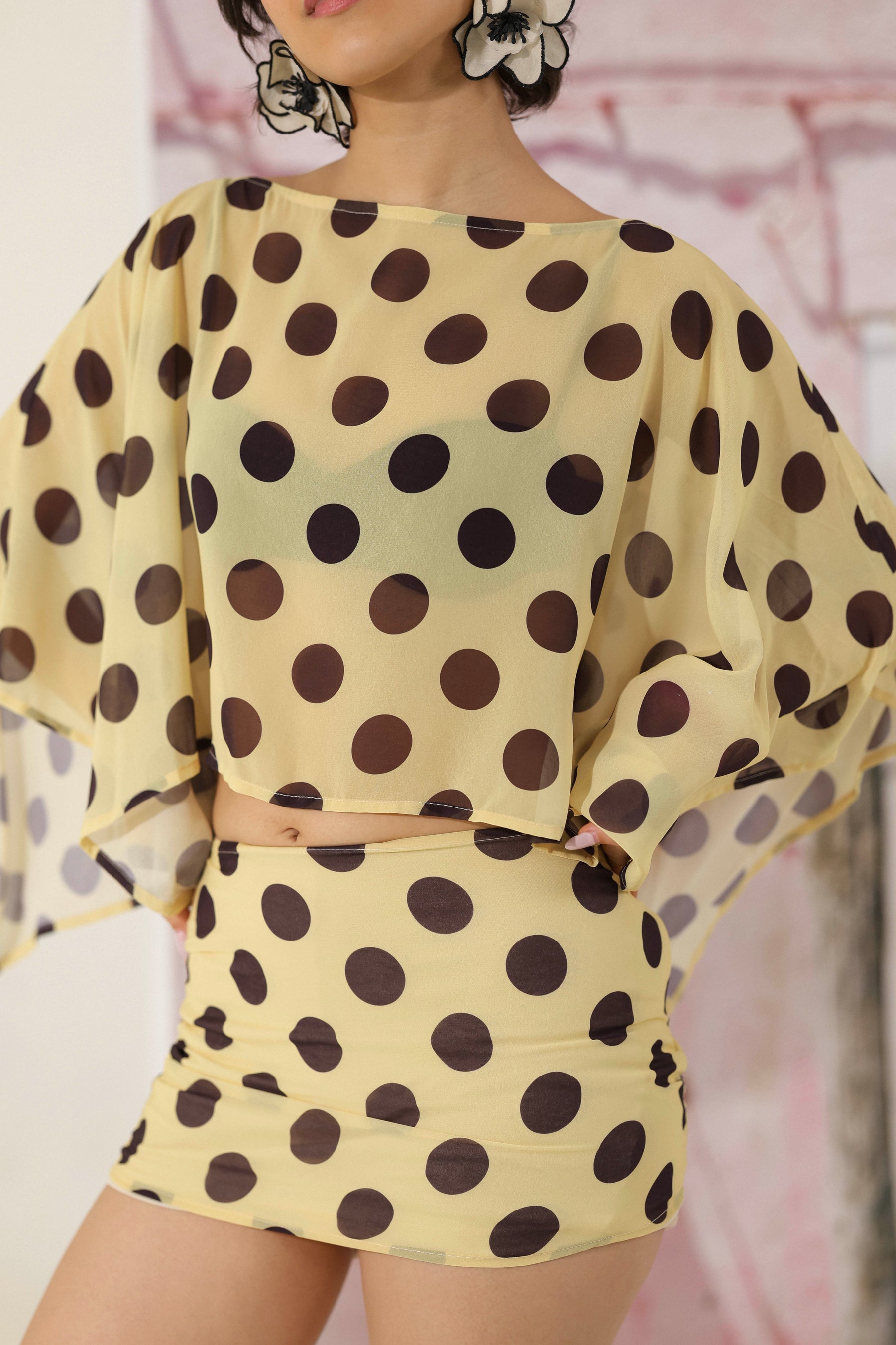 Butter Mocha Polka Cape
