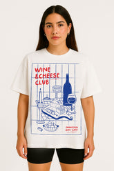 Wine & Cheese Club Oversized T-shirt