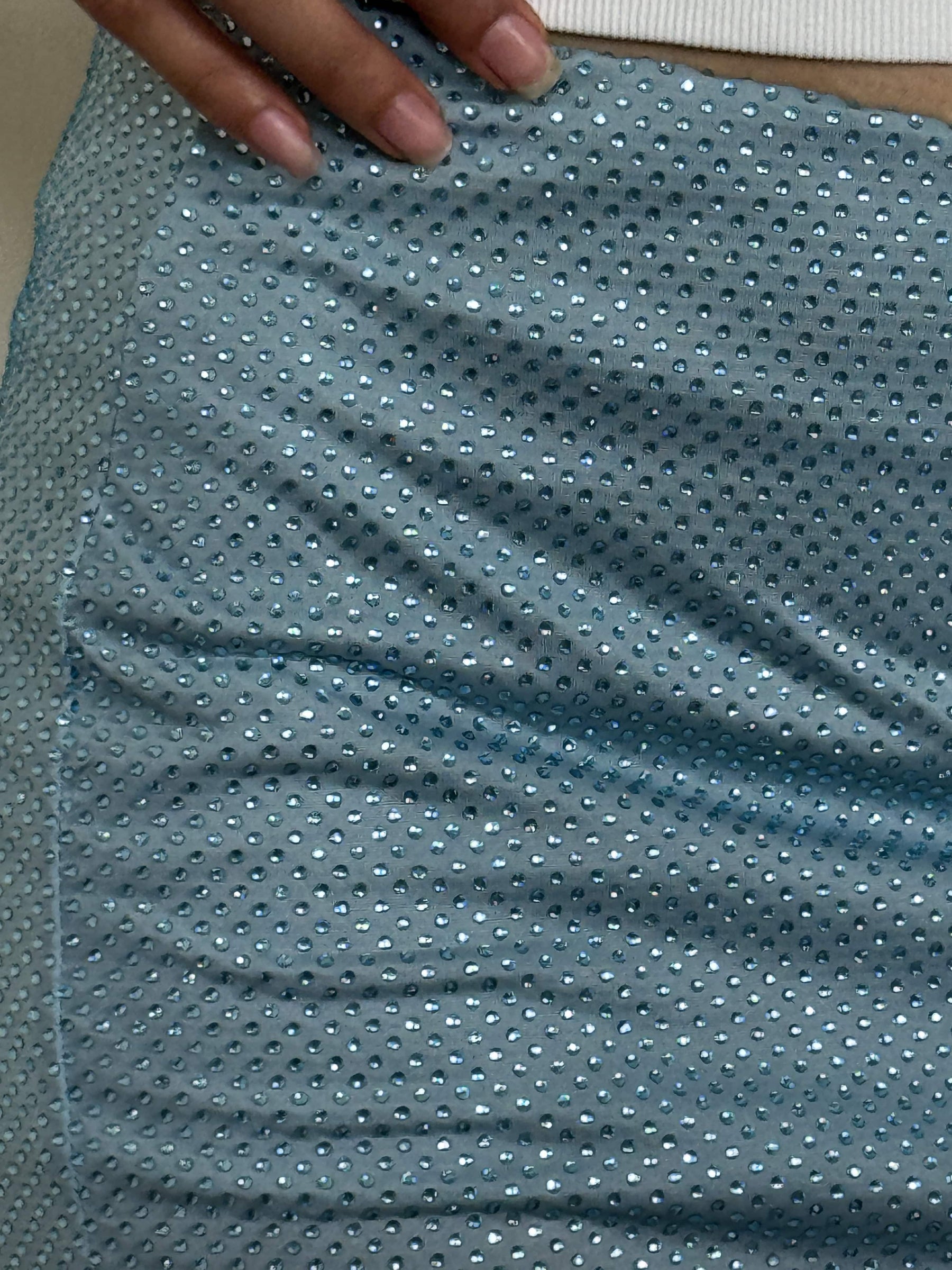 Blue Stone Mini Skirt