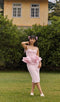 Pink Gingham Midi Skirt