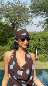 Cocoa Sky Polka Scarf