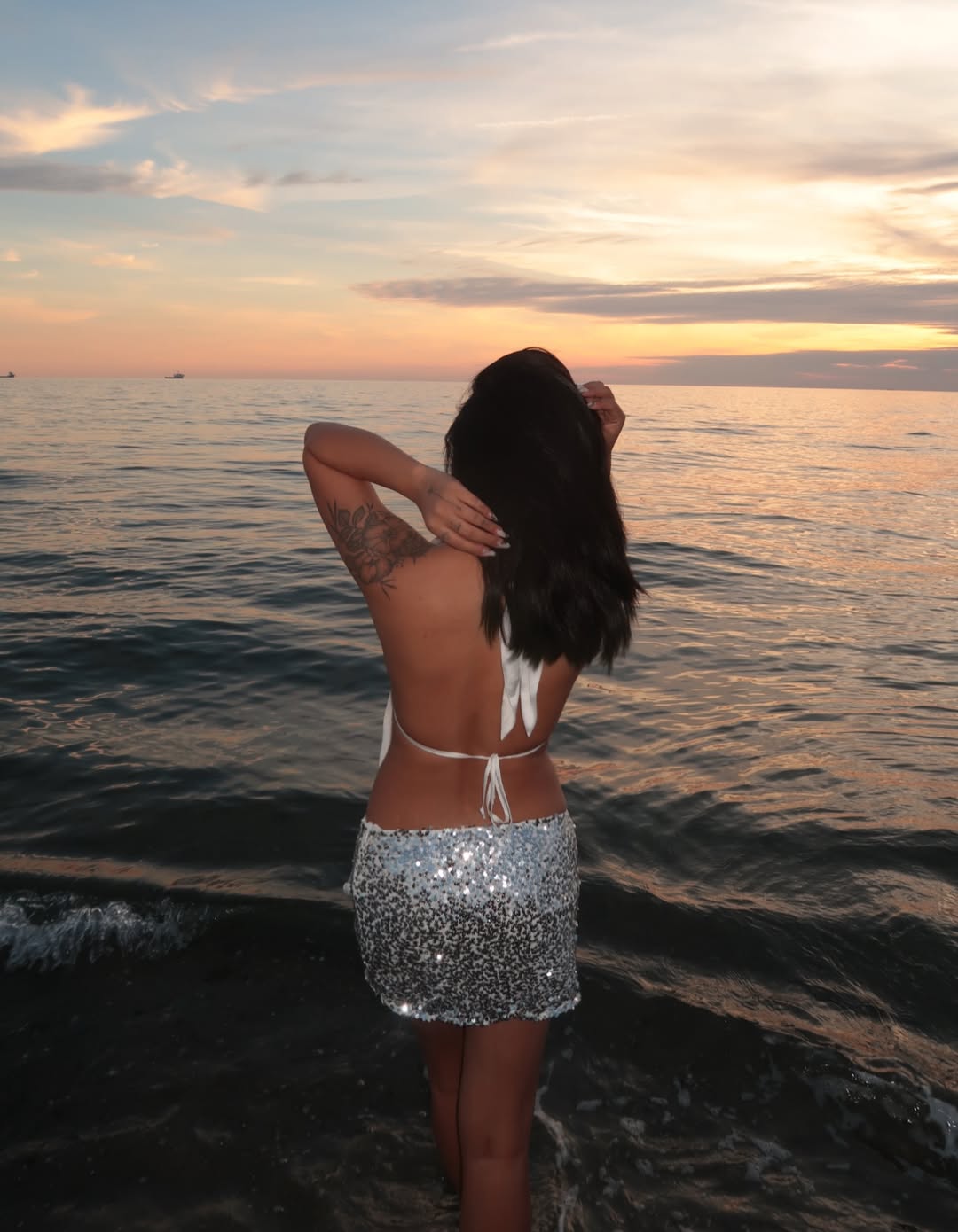 White Tie Up Flowy Top