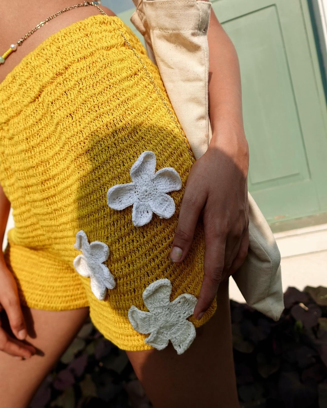 Spongebob inspired Crochet Shorts