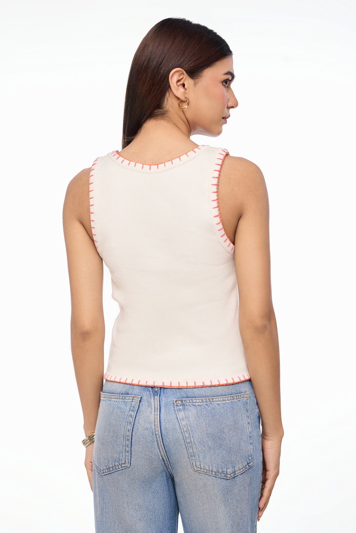 Riviera Bloom Embroidered Tank