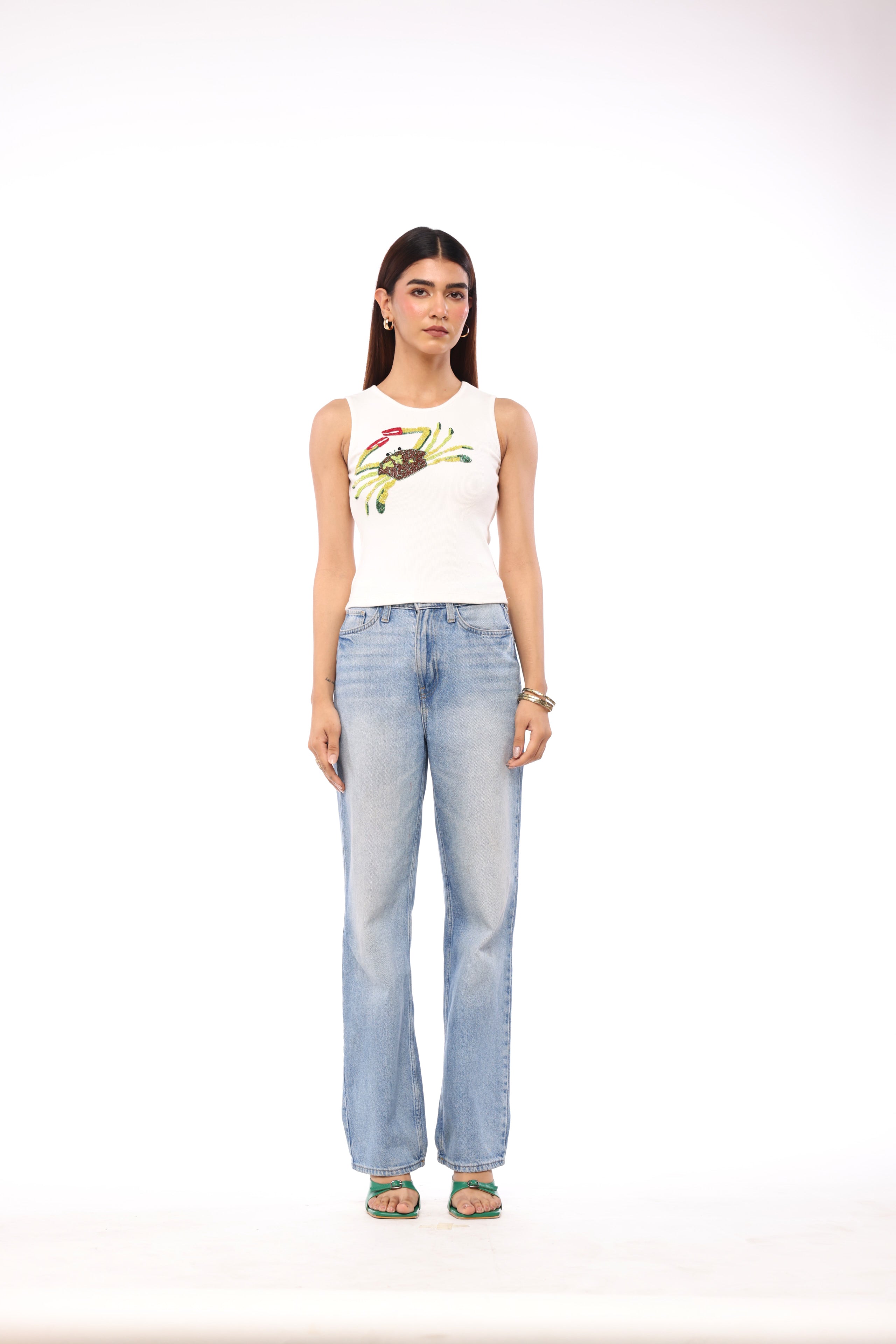 Coastal Crab Beaded Tank