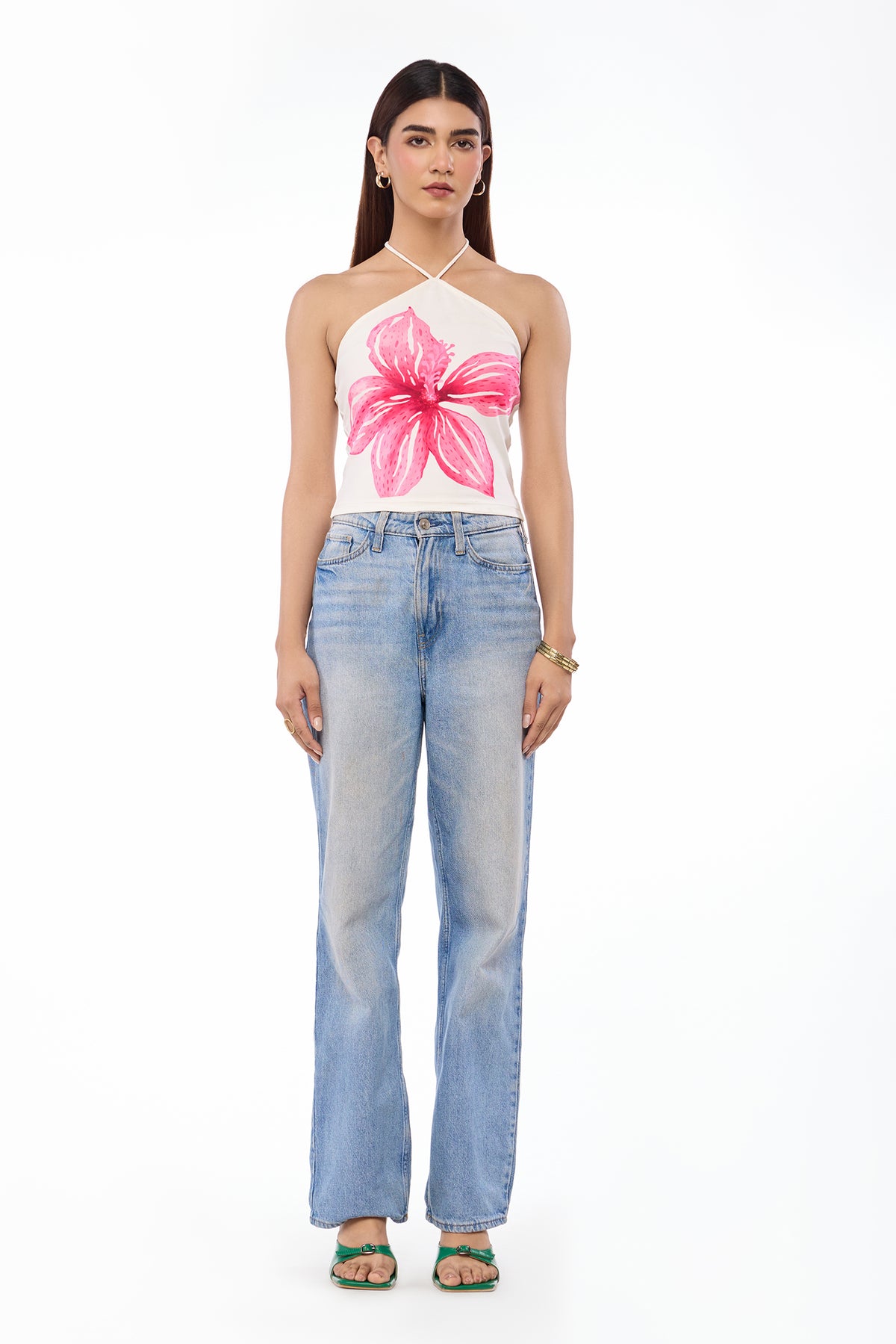 Petal Drift Halter Top