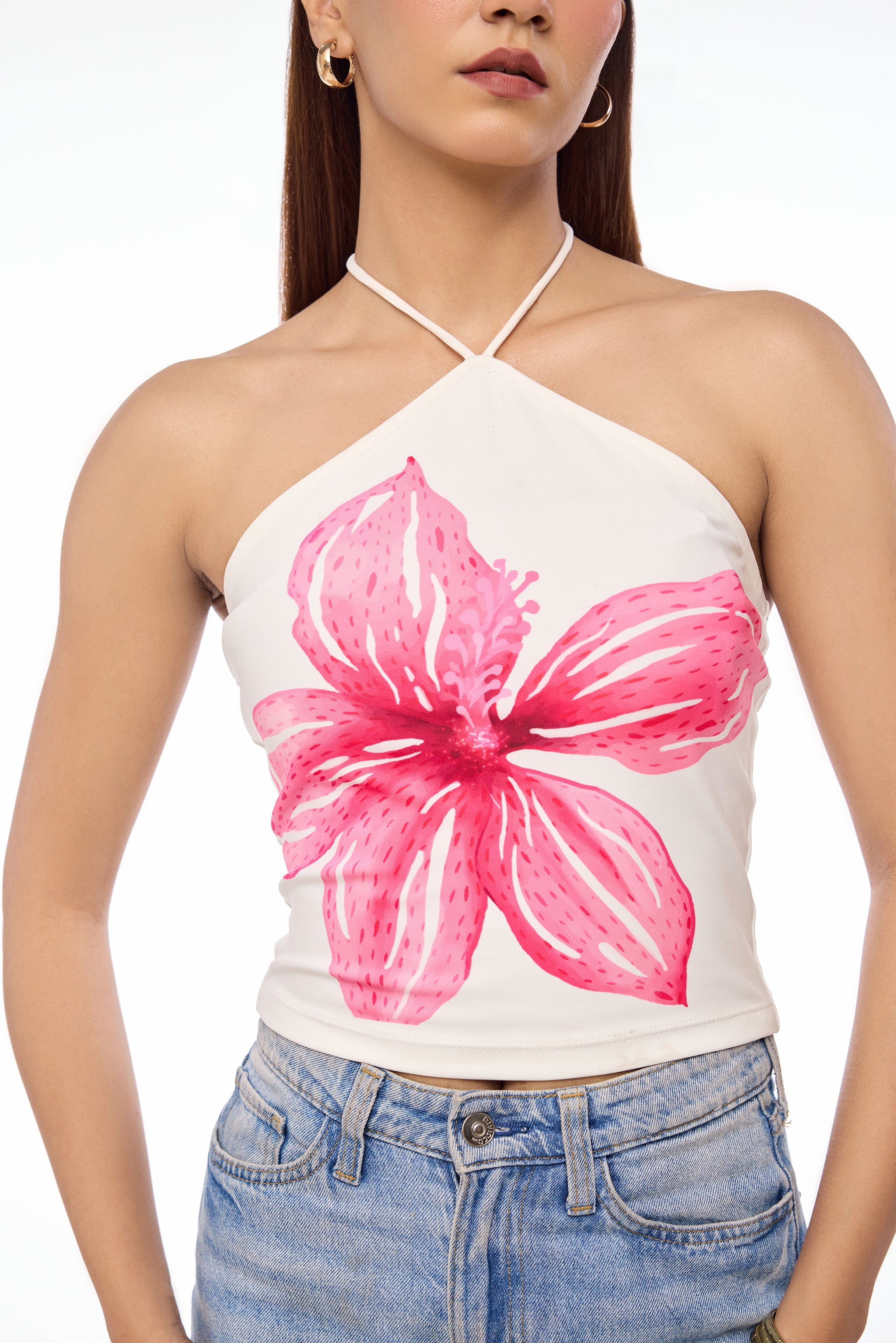 Petal Drift Halter Top