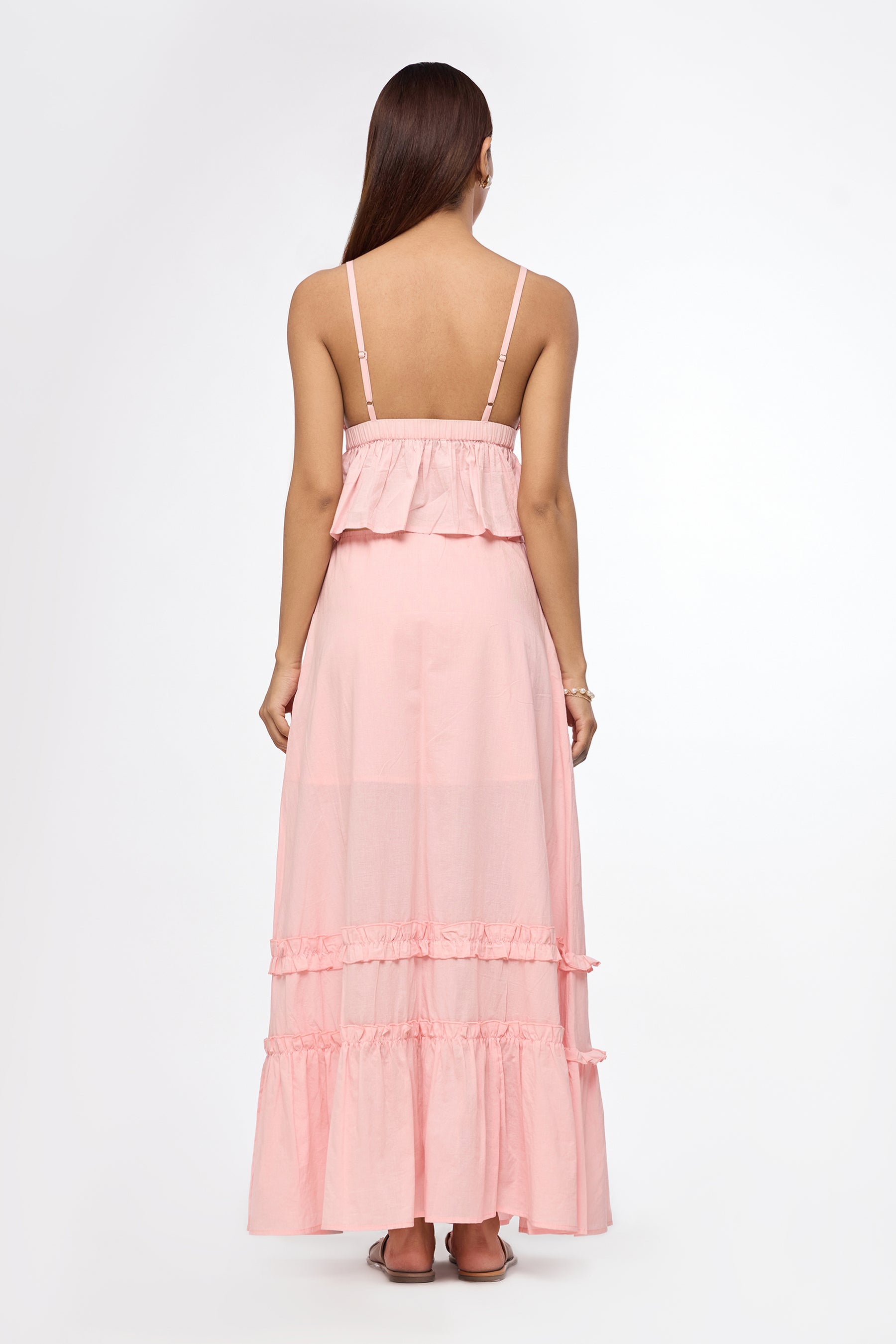 Soft Pink Breeze Ruffle Top