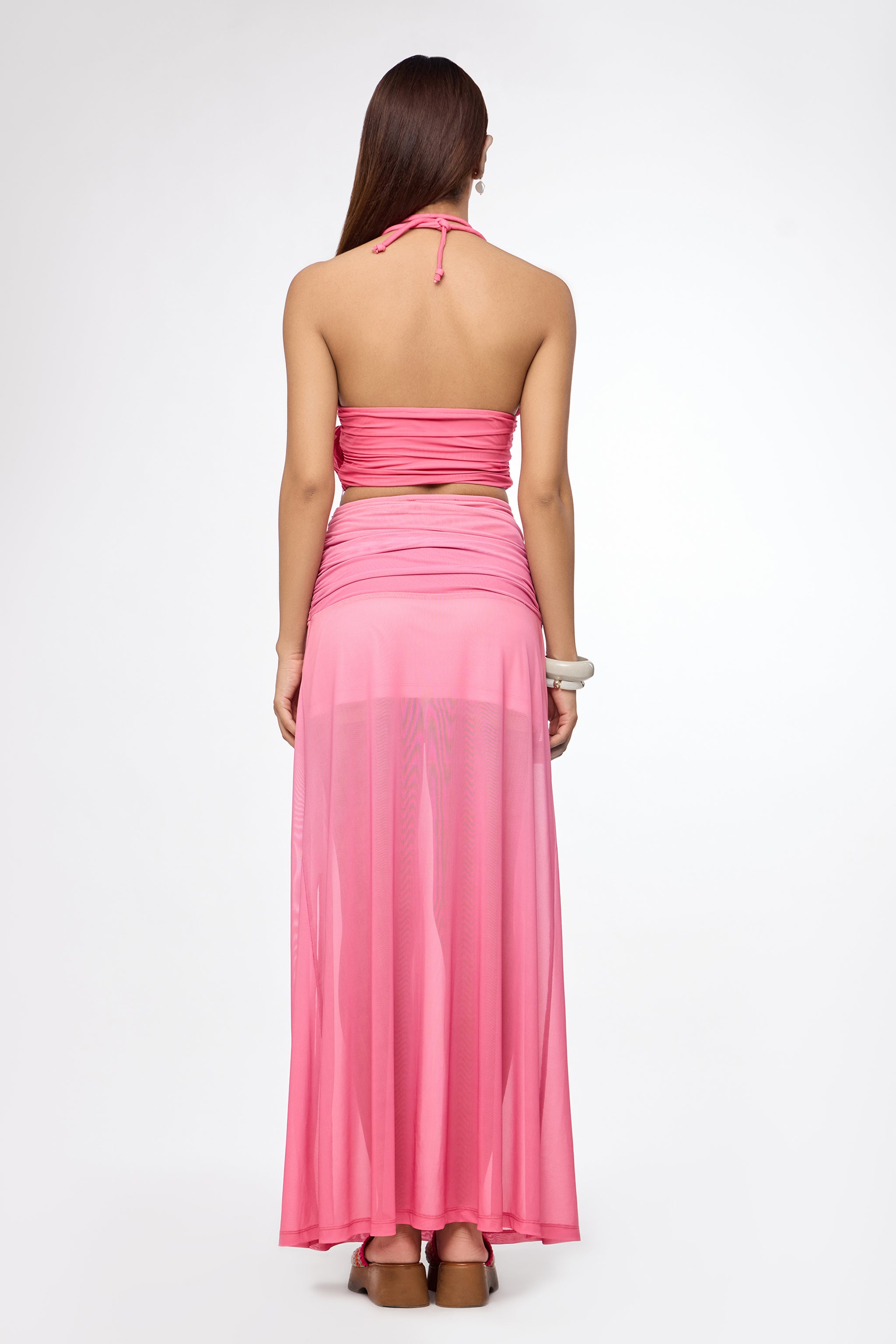Pink Ombre Halter Crop Top