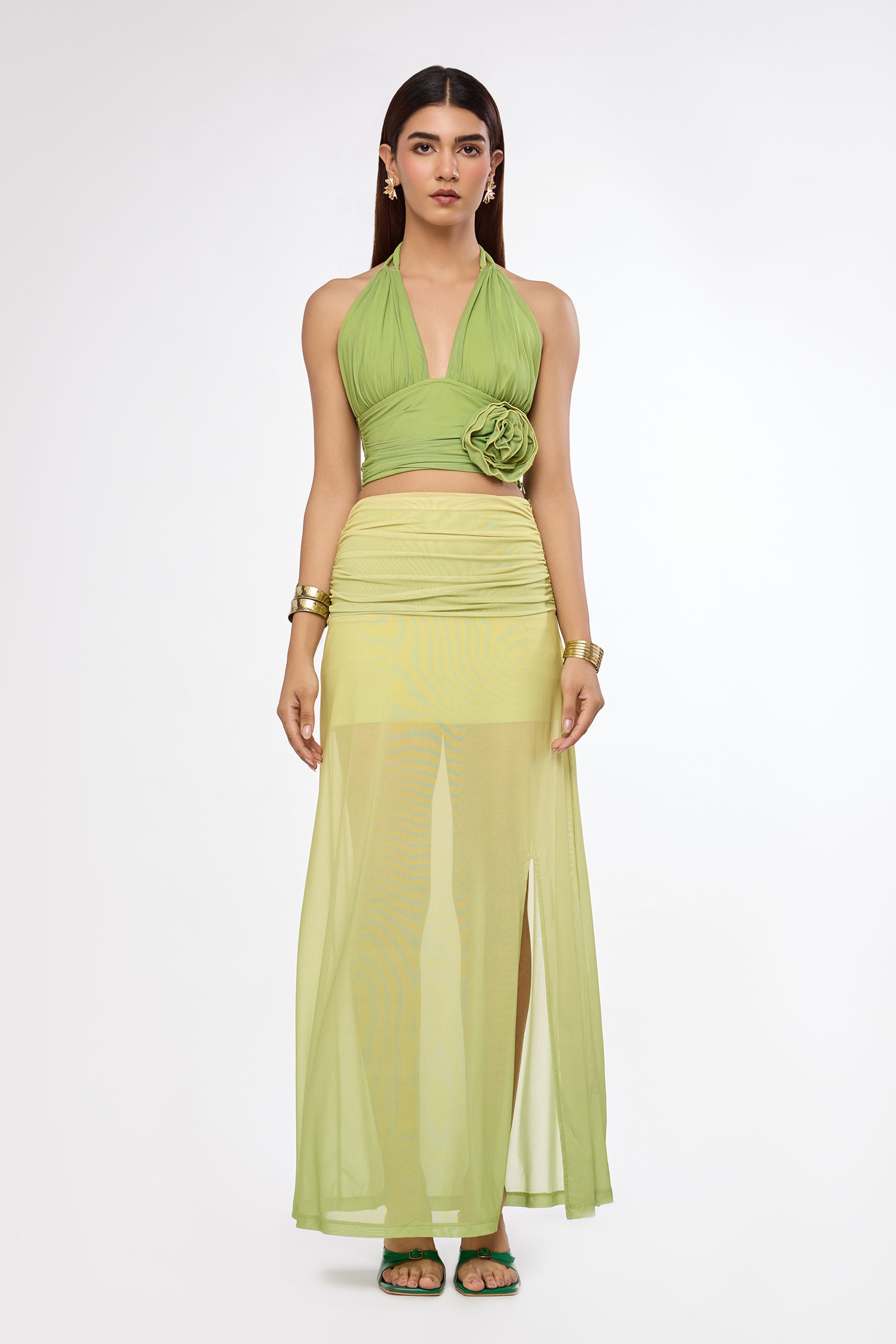 Citrus Ombre Halter Co-Ord Set