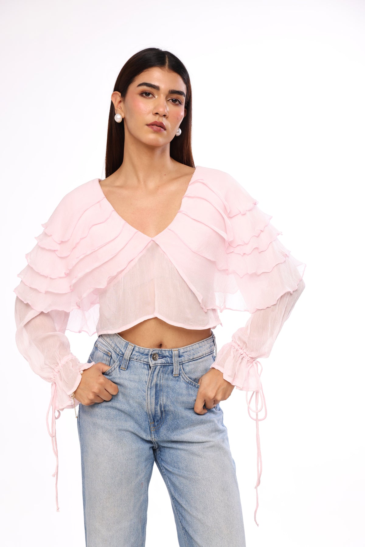 Blush Petal Layered Top