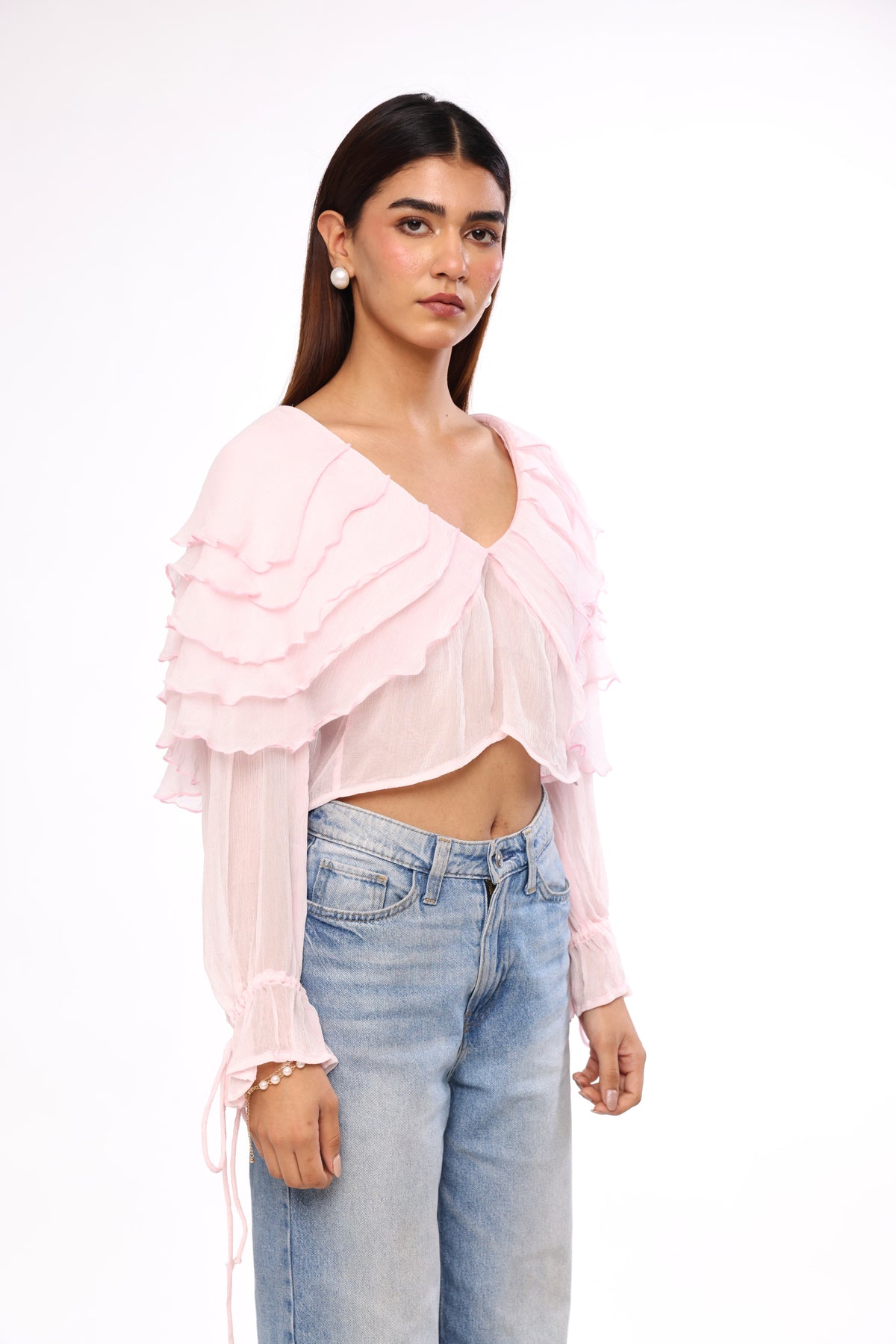 Blush Petal Layered Top