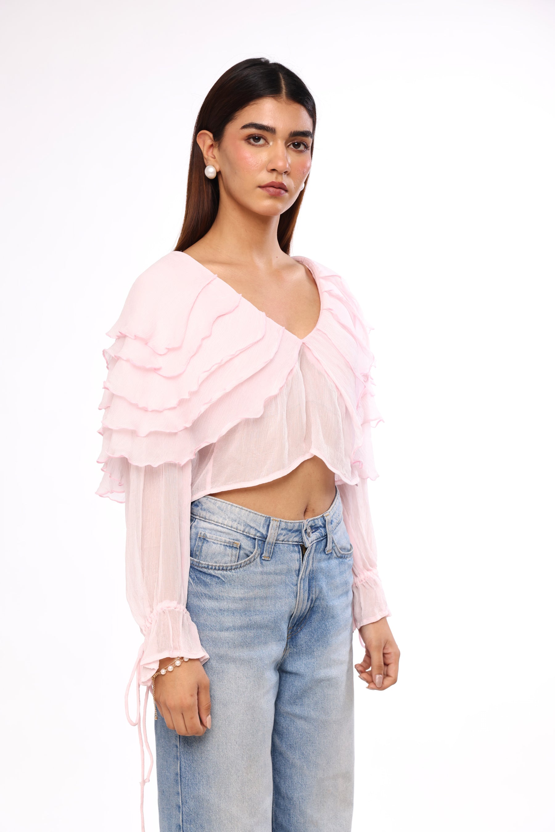 Blush Petal Layered Top