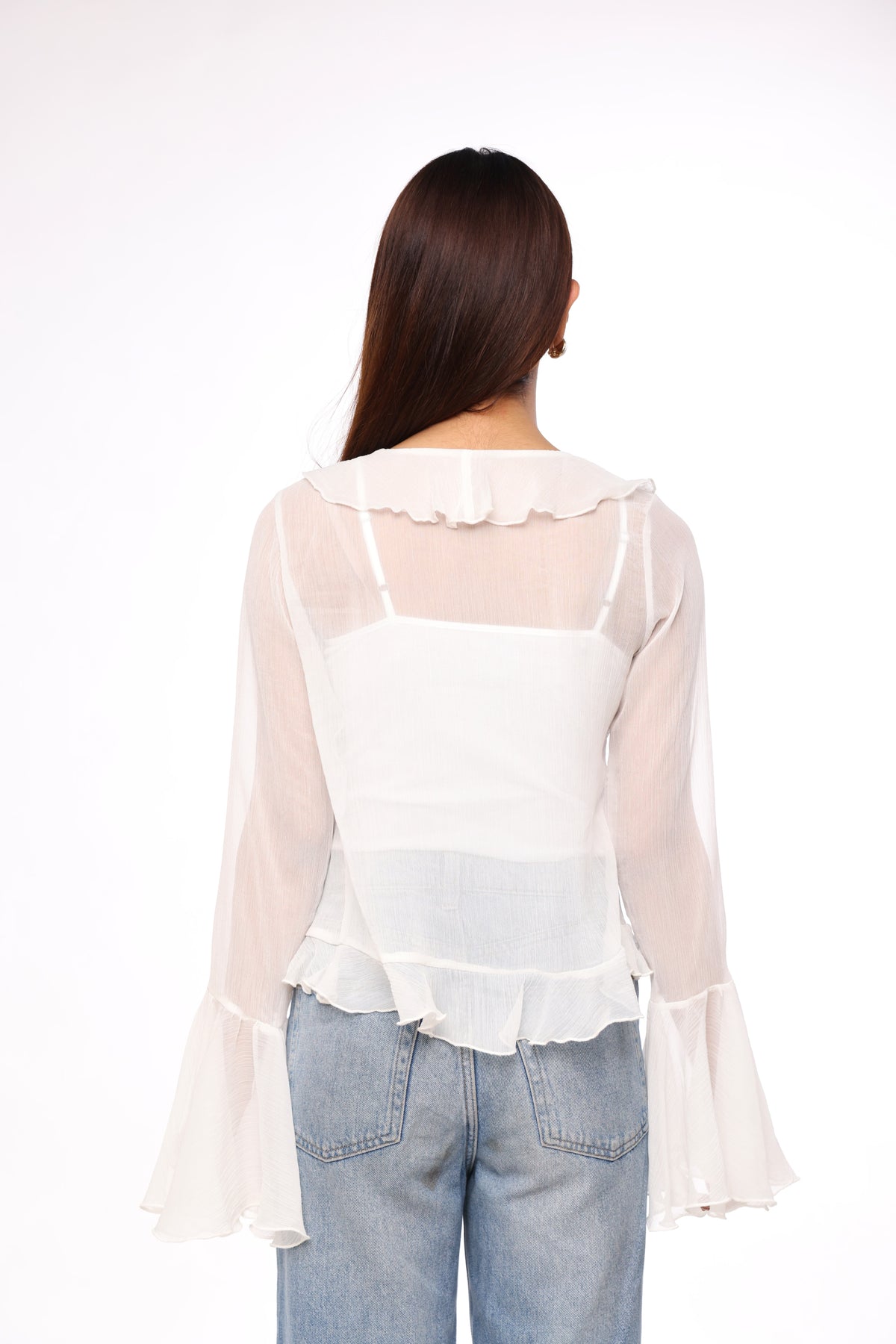 Cloud Puff Bell Sleeve Top