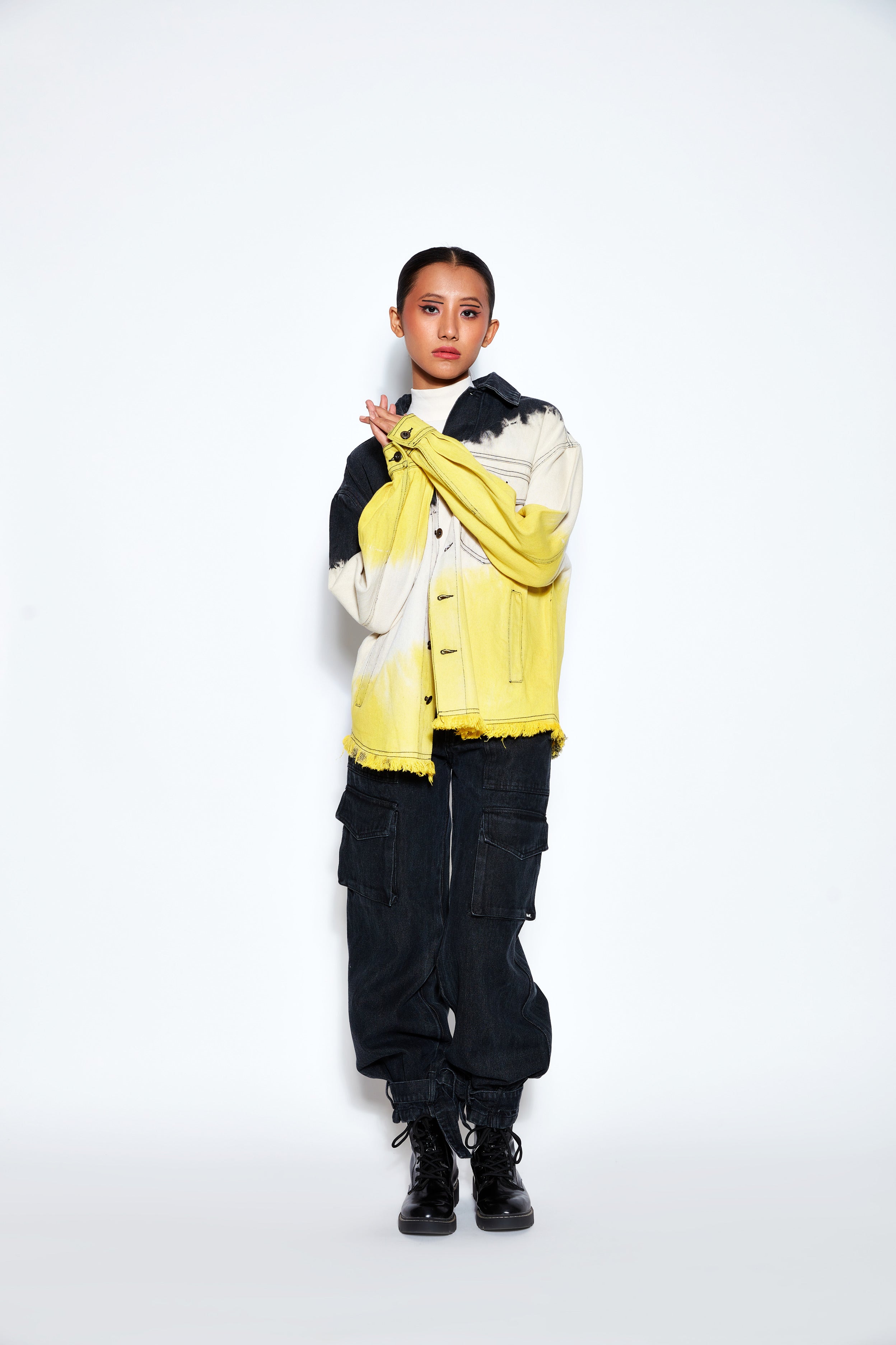Ombre Denim Jacket -Yellow